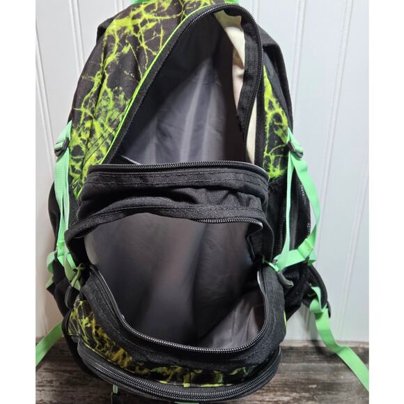 High Sierra Green Black Multi Compartment Backpack Comfort Padded Straps - Picture 7 of 8